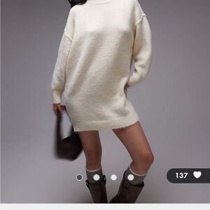 Cozy Cream Sweater Dress